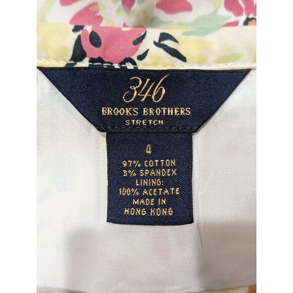 Brooks Brothers 346 Cotton Pastel Floral A-Line Midi Skirt, 4 - Picture 6 of 6